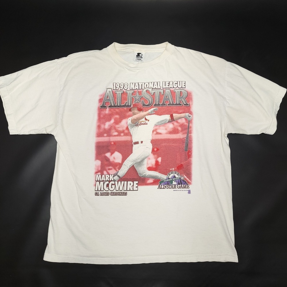 Vintage Mark McGwire T Shirt 90s‎ Starter 1998 Baseball All Star Game Mens Large - Picture 8 of 8